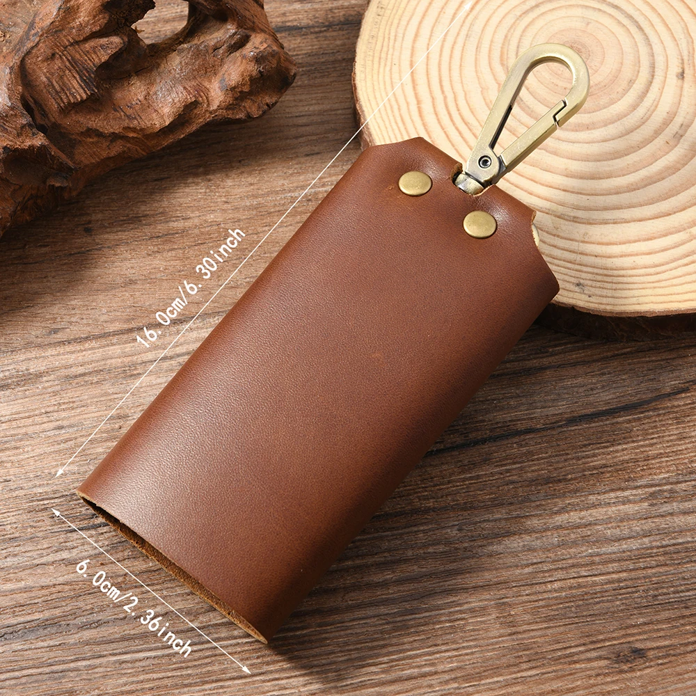 Premium Genuine Leather Key Organizer and Storage Wallet