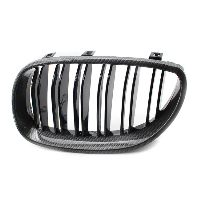 Auto Front Stoßstange Kühlergrill Nieren Renn grill Gitter für BMW E60 E61  5er 2006-2013 glänzend schwarz Auto neue Doppel latte - AliExpress