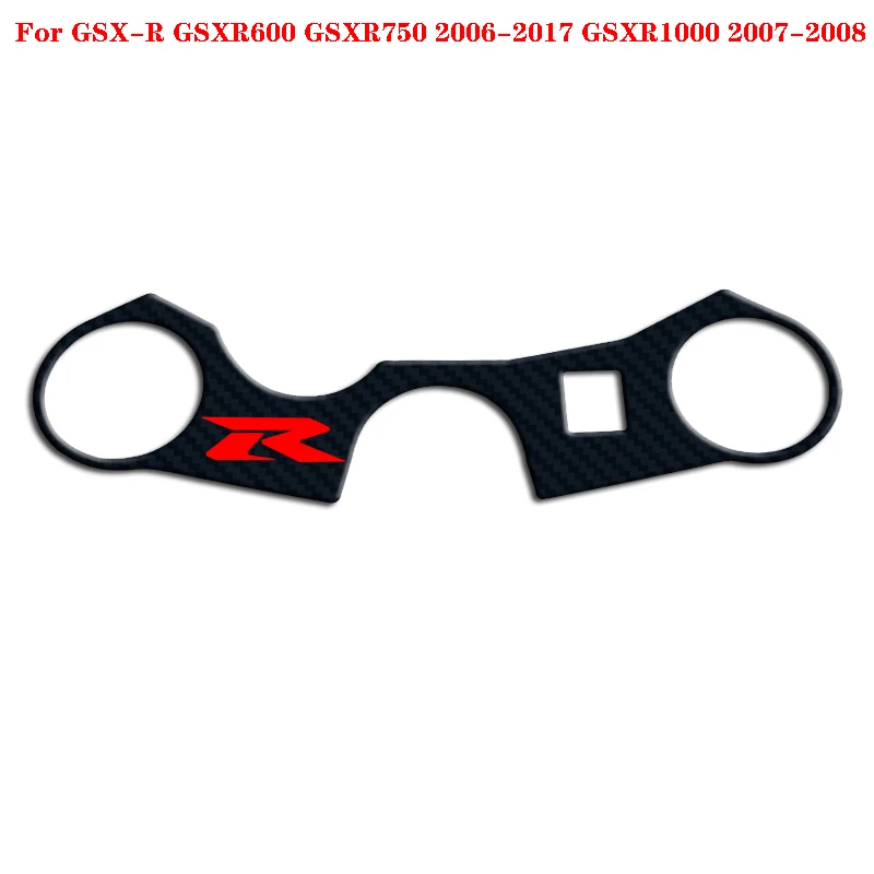 탄소 탱크 캡 스티커 탱크 패드 포크 트리플 트리 어퍼 클램프 데칼 For SUZUKI GSXR GSX-R 600 750 1000 K3 K4 K5 K6 K7 K8 K9 L17