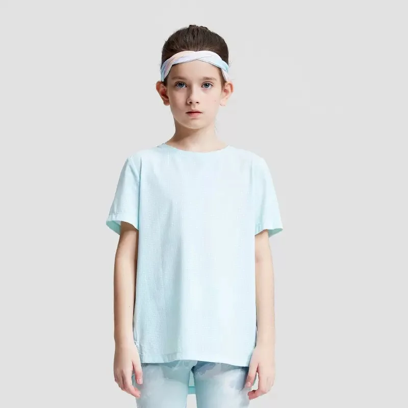 Youth Girls Athletic Shirts Quick-dry Children's Sports T-shirts Kids Short Sleeve Yoga Shirt Running Tee Workout Activewear Shirt 5 Sc196066c15064e50b3a85f1a0fae2eeeO