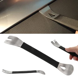 Outil de démontage de garniture de voiture, acier inoxydable Durable deux extrémités niveau de garniture outils de levier panneau de porte Terminal Audio outils de réparation de fixation 