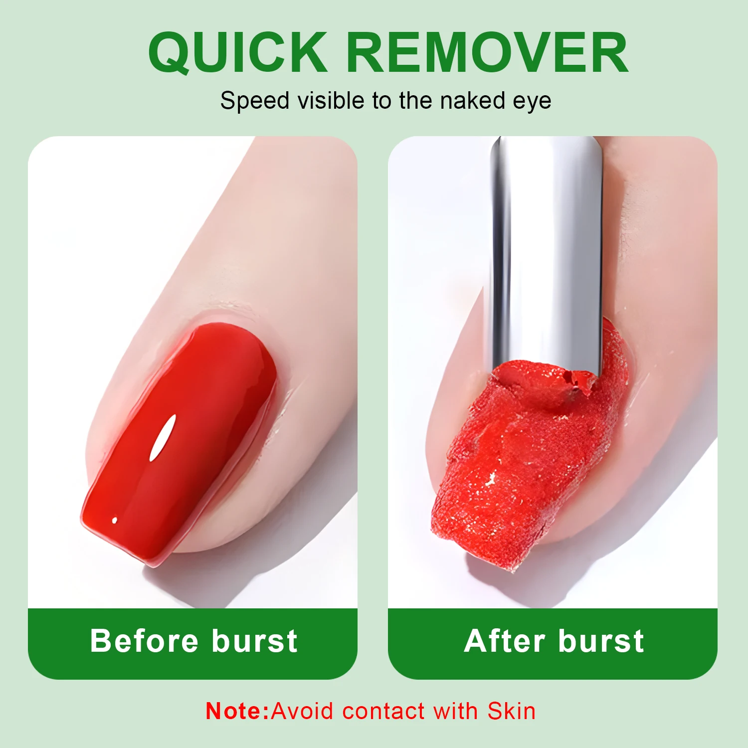 10ml Gel Nail Polish Remover, Quickly Easily Removes Uv Gel Polishes Within 2-5 Minutes, Magic Soak-Off Quick Nail Glue Remover 6