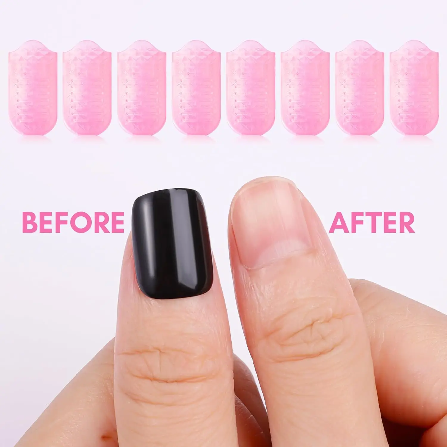 Makartt Nail Polish Remover Tools Kit 10 Pcs Soak Off Cap Clips Double-Ended Cuticle Pusher UV Gel Polish Removal