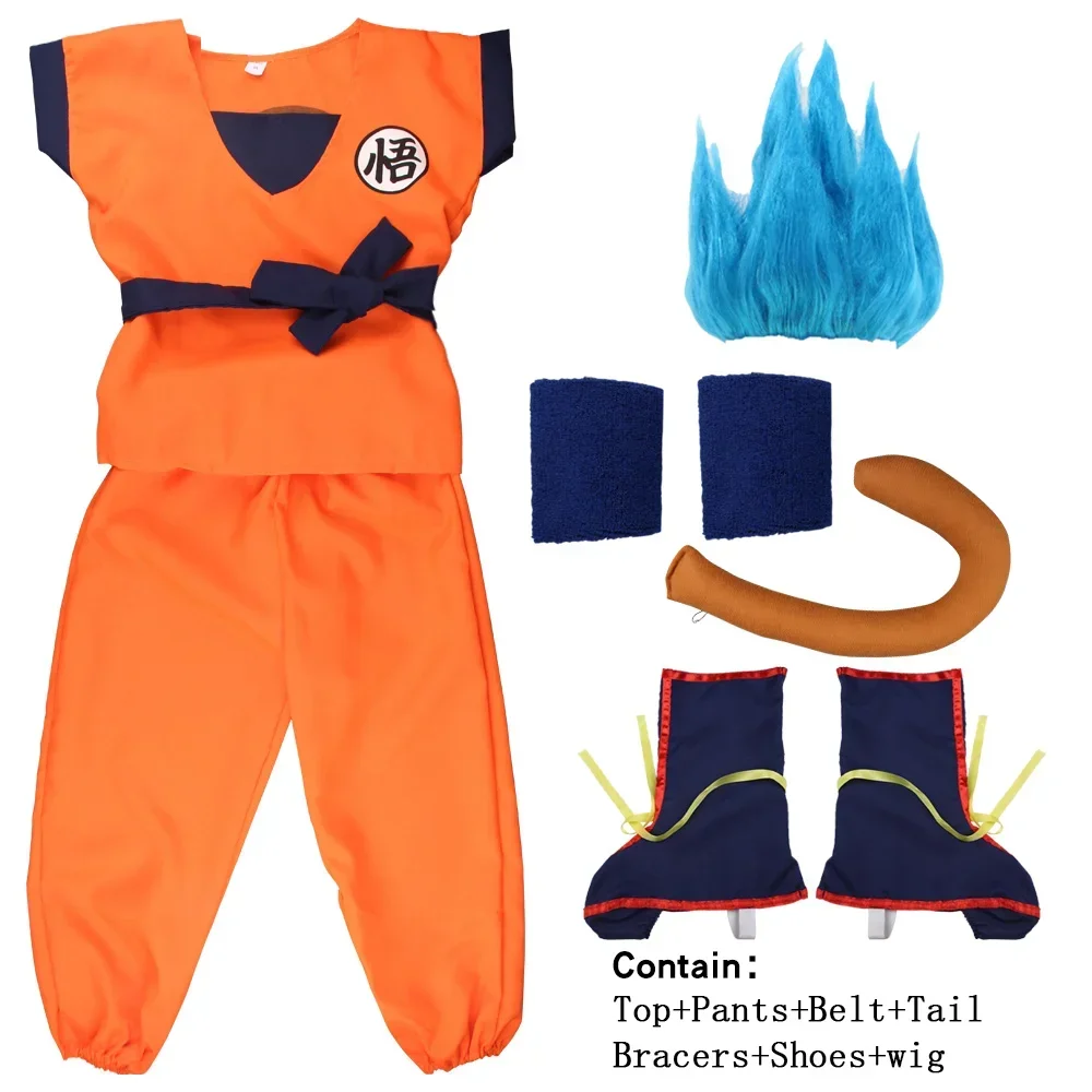 Kids Anime Son Goku Cosplay Costumes Krillin Training Clothes Superhero Outfits - Picture 21 of 21