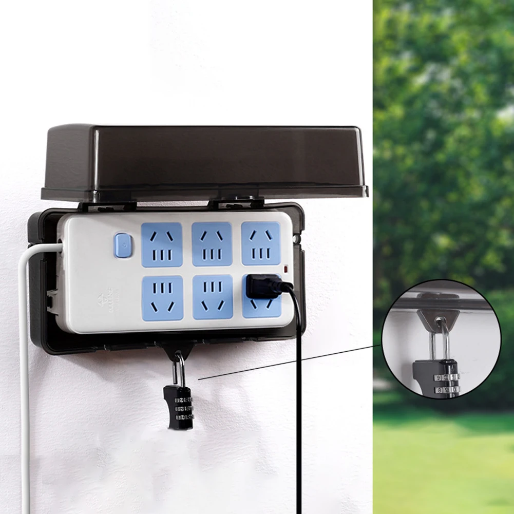 Outdoor Waterproof Connection Box, Weatherproof Electrical Extension Cord Cover Safety Seal Enclosure Protect Extension Cables Strip Light Power Tool
