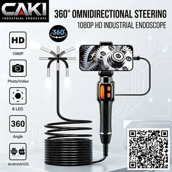HD Waterproof Sewer Camera   CAKI 360° Degree Rotation Endoscope Camera 6mm Lens IP67 for Automotive IOS Android suitable 1
