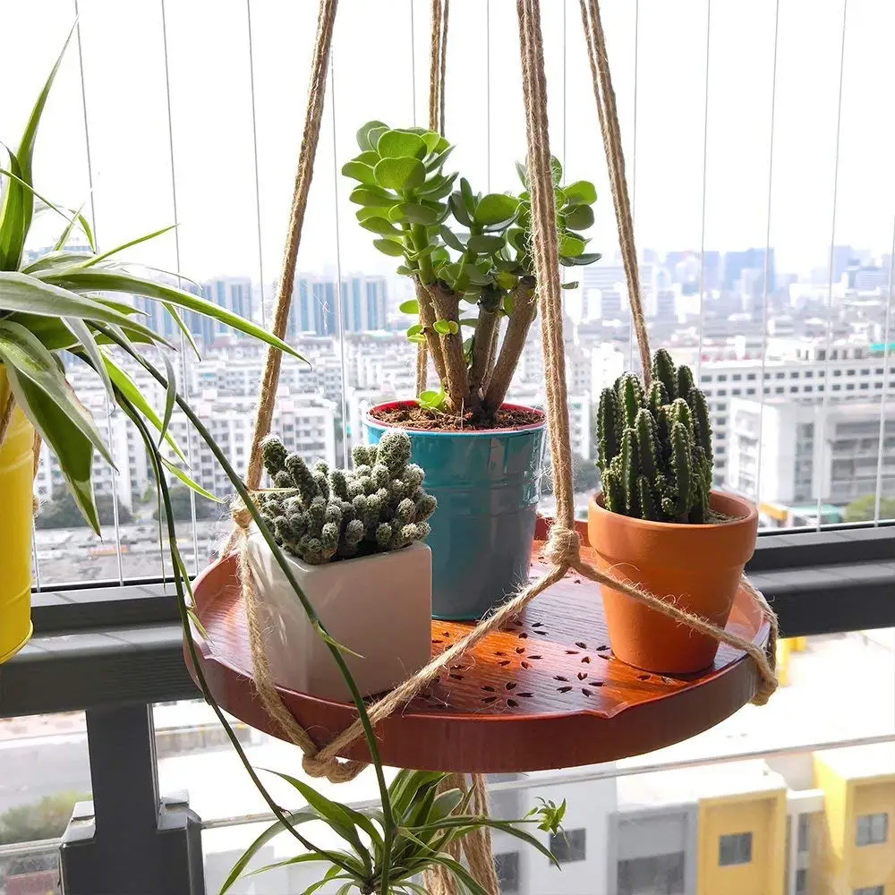 Handmade Macrame Hanging Planter Basket for Garden and Wall Decor