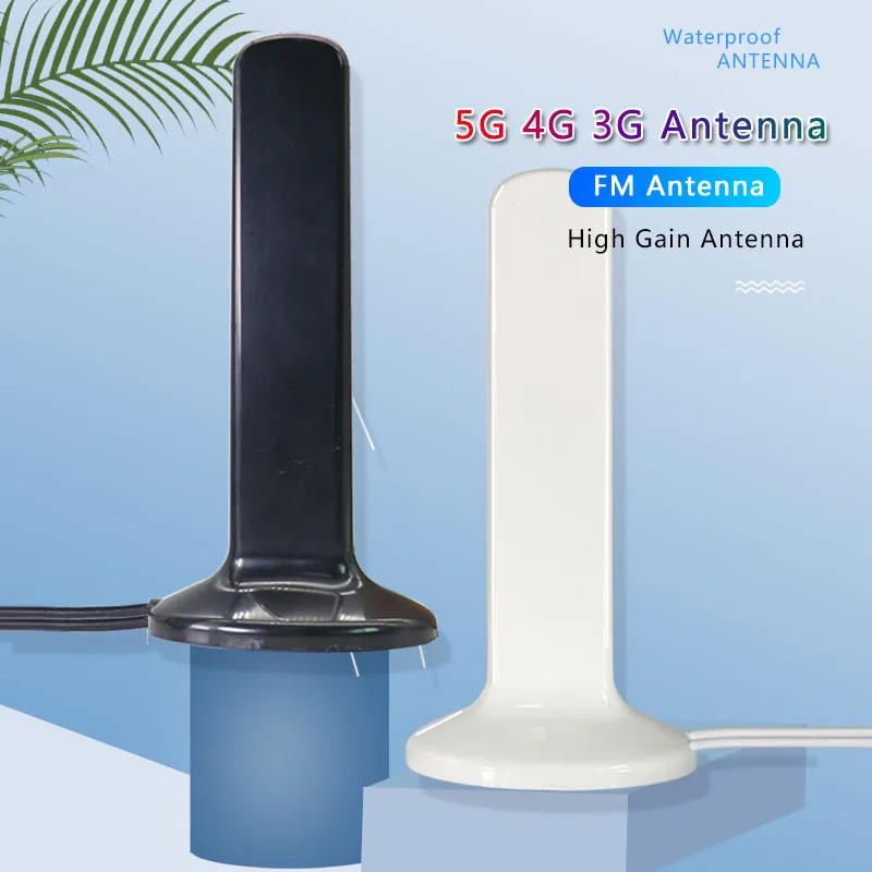 Dual Cable 2*2 5G 4G LTE 3G GSM Omni Aerial High Gain 12dbi 600~6000Mhz Indoor WiFi Router Antenna For SMA RPSMA TS9 Male