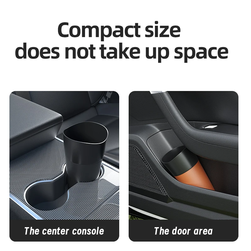 Mini Colorful Leather Car Trash Can Car Dust Storage Container Waterproof Garbage Bin Storage Box Accessories Versatile For Car Trash Can