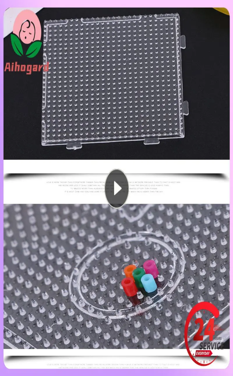 set 2.6mm Mini Hama Beads Pegboard Template Board Educational Making Material Board Perer/Fuse Beads
