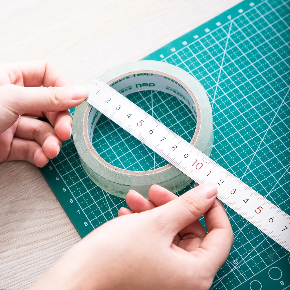 Stainless Steel Ruler Straight Ruler Metal Ruler DELI Stainless Steel Straight Ruler Precision 15-30CM Flat Thick Metal Measuring Scale Tools Office Supplies