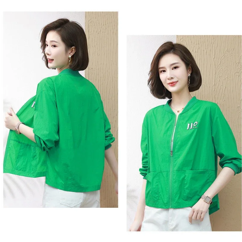 New Oversized Women's Jackets Spring Summer Long Sleeve Tops Thin Coats Sun Protection Clothing Korean Fashion Loose