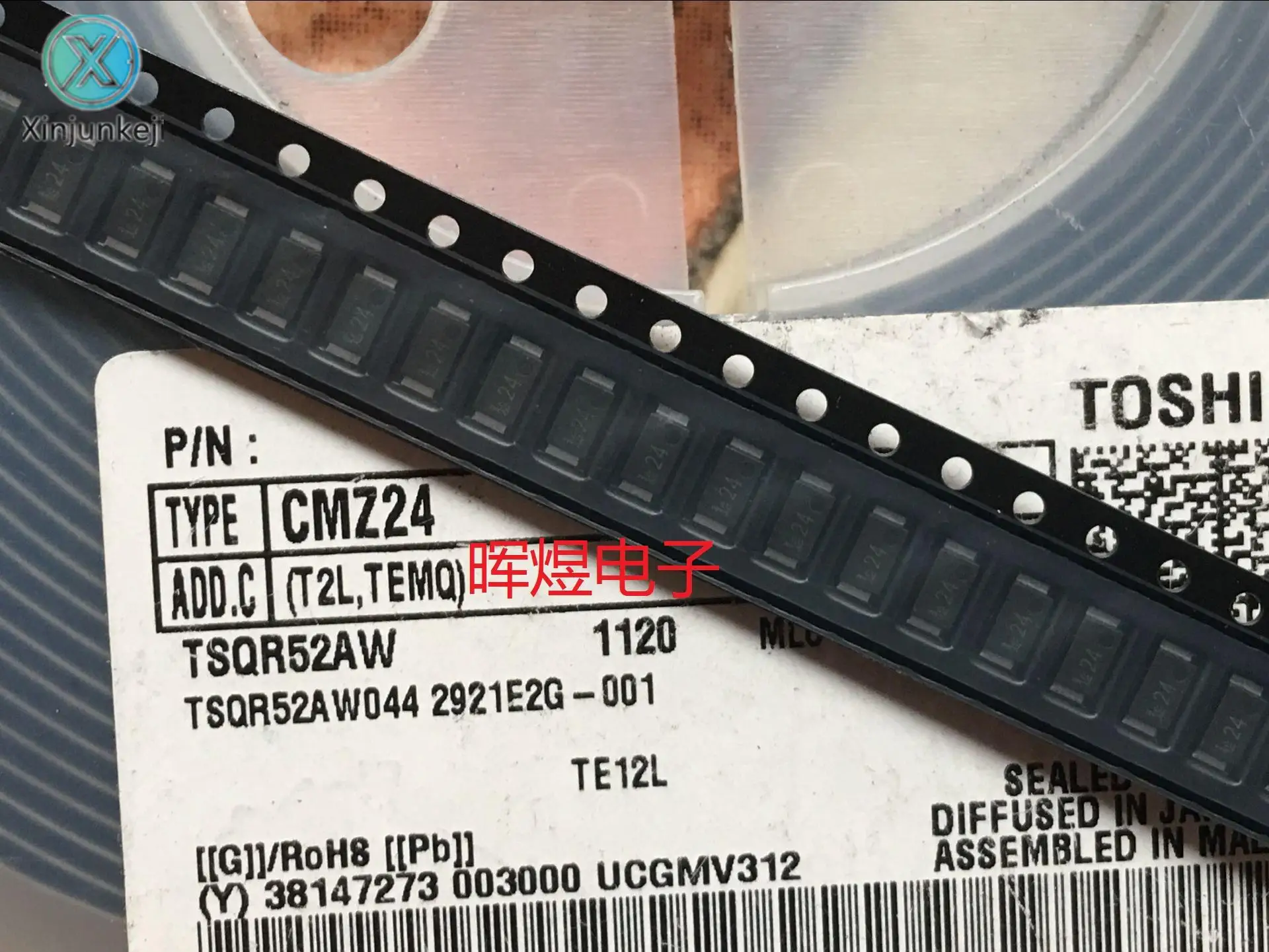 

10pcs orginal new CMZ24 SMD zener diode M-FLAT silk screen: 24