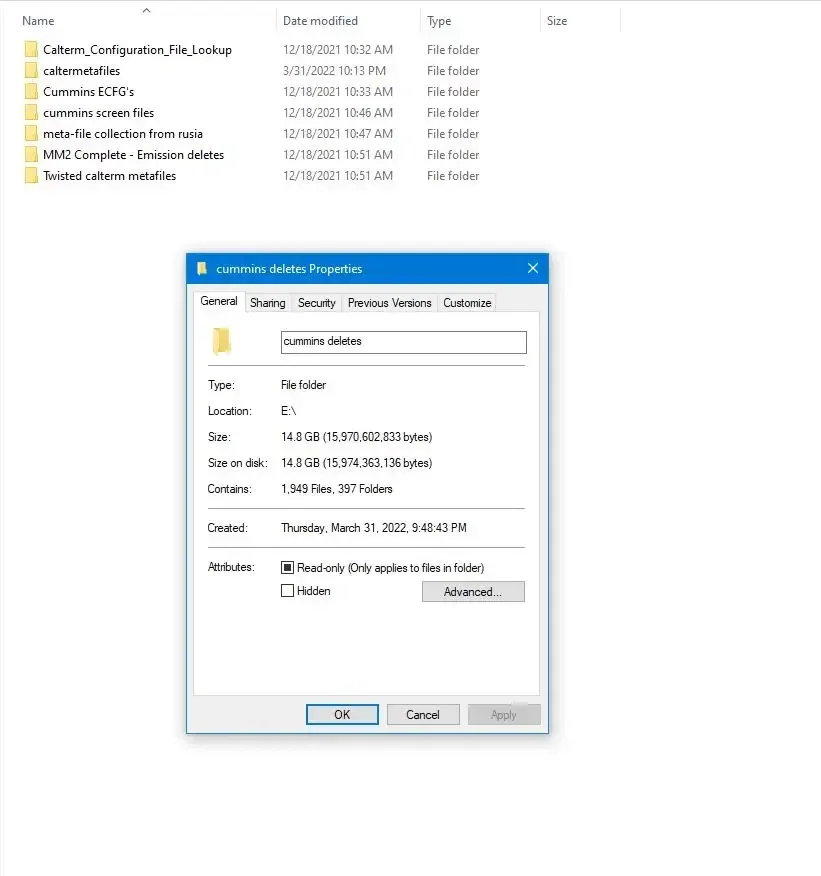

Deletes ECFG's Metafiles 14.8GB DVD