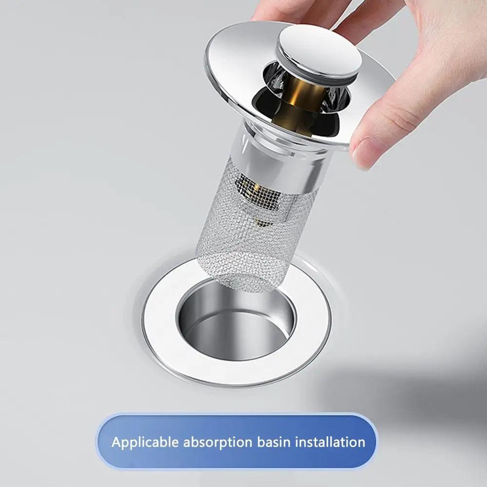 New Pop Up Drain Filter Floor Drain Filter Mesh Anti-clog Washbasin Bounce Core Sink Strainer Sealing Cover Shower Leak Net
