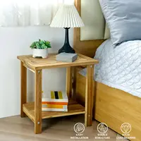 Double Side Table, Weather-Resistant Rectangular End Table for Patio, Lawn Ideal as a Stylish Indoor and Outdoor Table Companion 1
