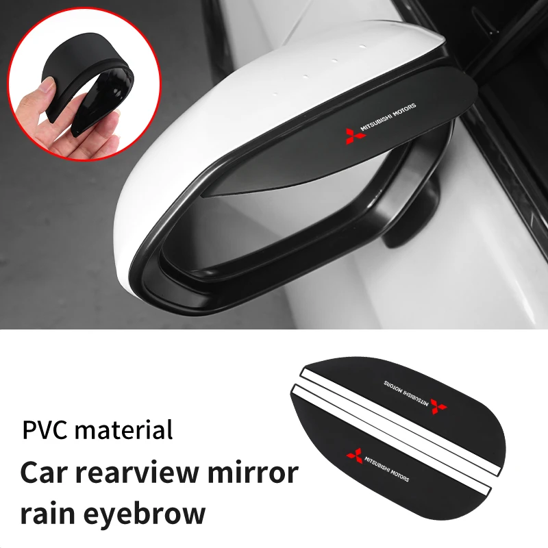 2Pcs Car Mirror Rain Protector Pvc Specchietto Retrovisore Copertura Antipioggia Per Mitsubishi Lancer Pajero Mirage Attrage Xpander Outlander