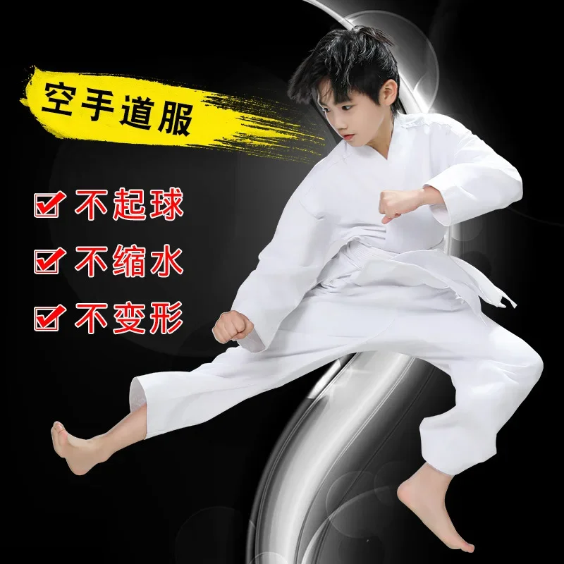 Breathable Karate Uniform Lightweight Pants Jackets Martial Arts Uniform Free Belt Students Sports Suit