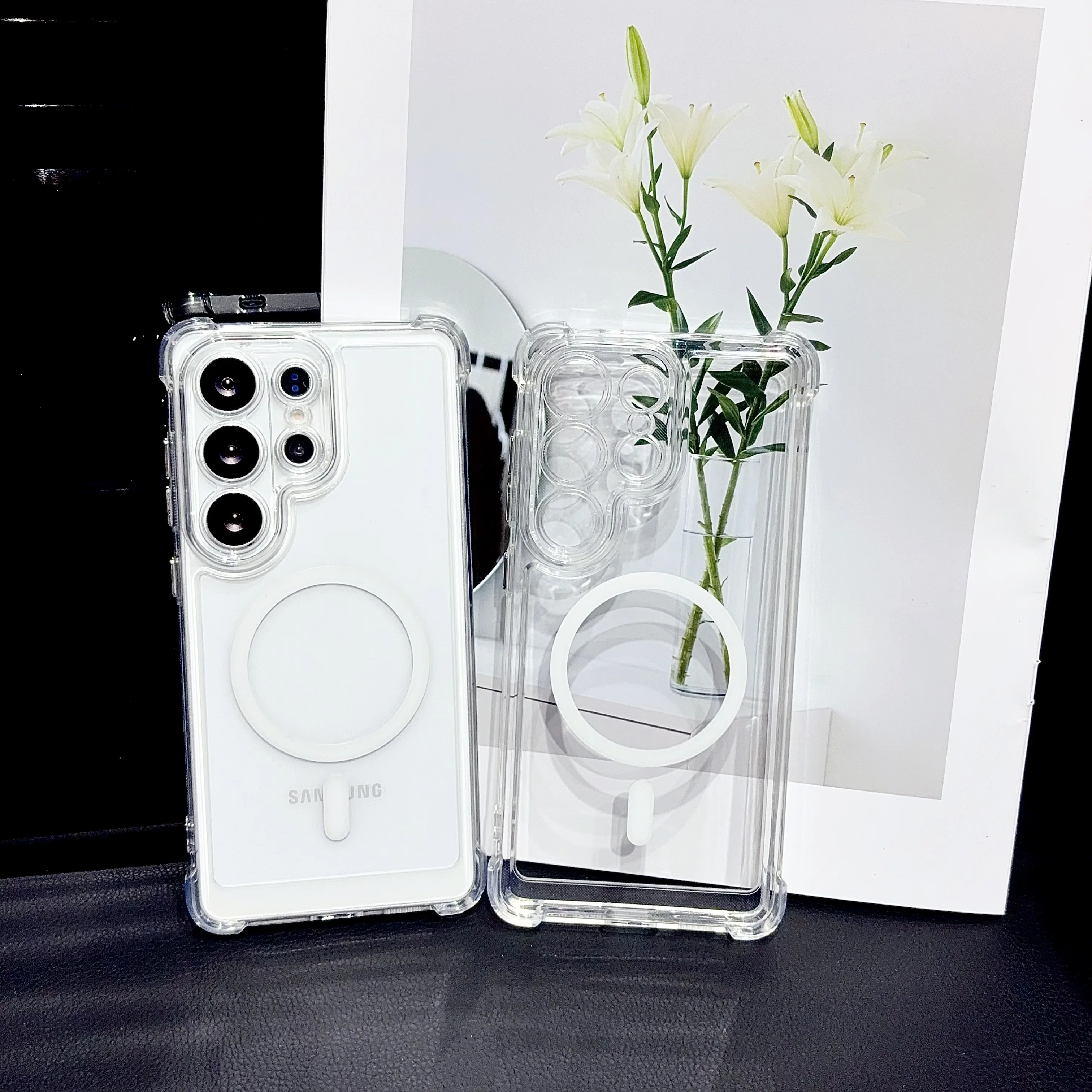 Magnetic Clear Shockproof Phone Case Cover