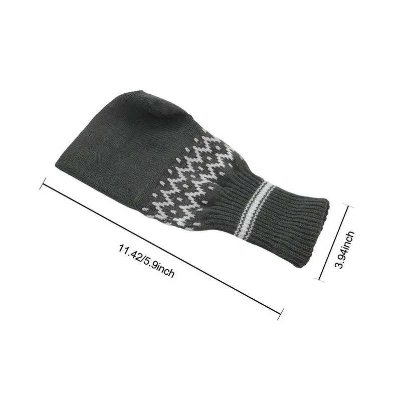 Beer Mitten Gloves Winter Warm Knitted Stretch Full Finger For Outdoor Camping Picnic Low Temperature Weather