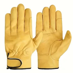 Versatile Work Gloves - Soft, Elastic Fit for Gardening, Sports, Driving, and Welding (Yellow)