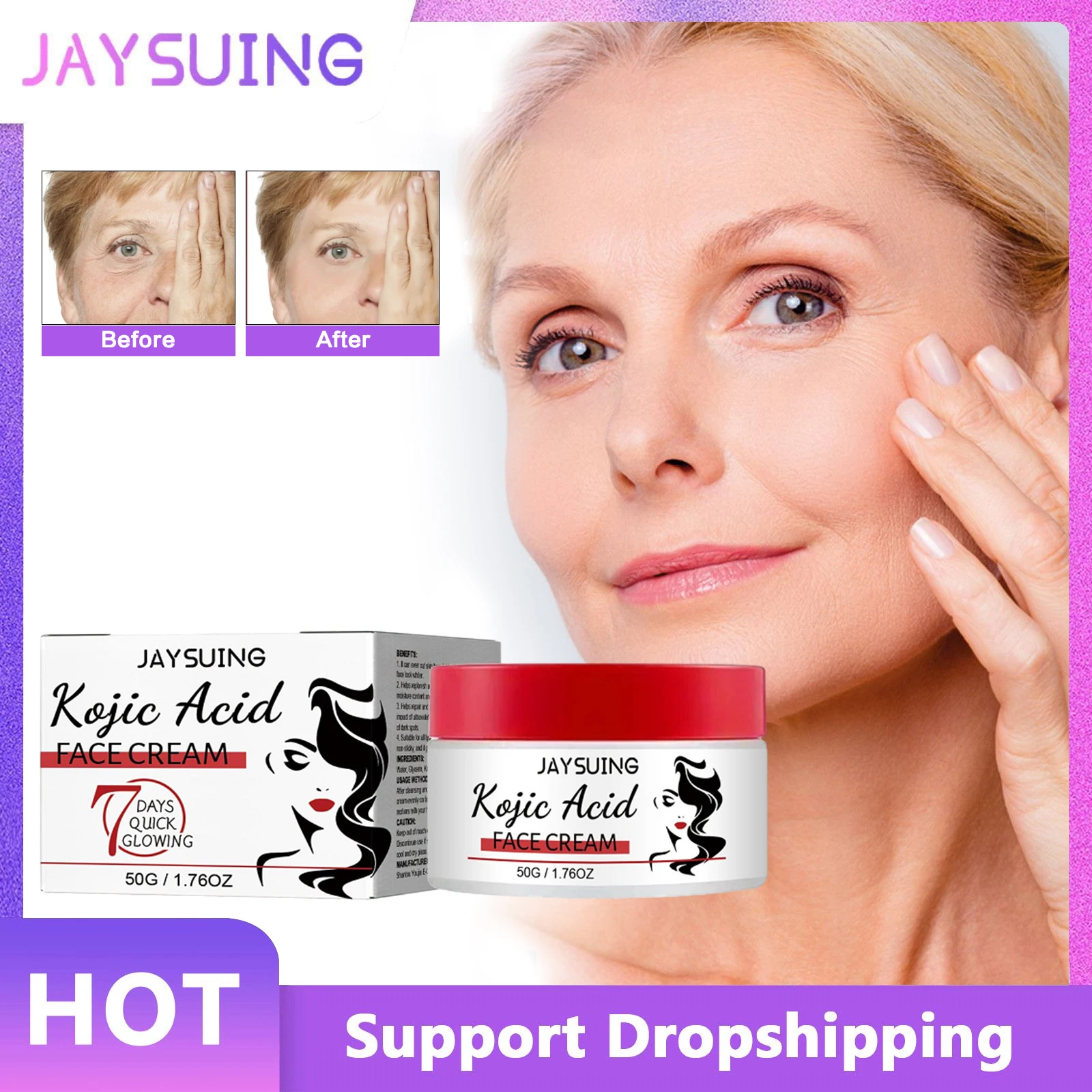 

Wrinkle Remove Cream Anti-Aging Fade Fine Lines Firming Lifting Skin Fade Dark Spots Freckle Melanin Treatment Face Repair Cream