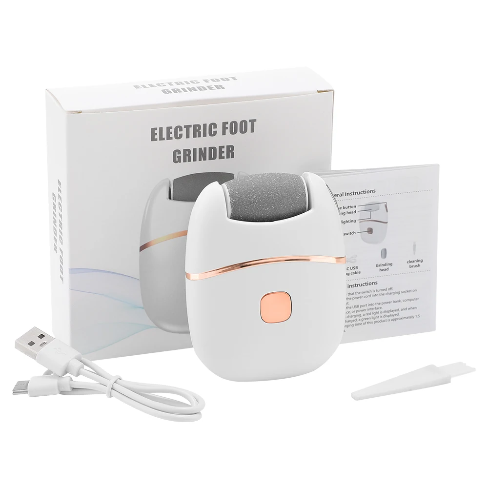 Electric Foot Callus Remover Foot Care File Heels Dead Skin Pedicure Tool Electronic Foot Grinder and Replacement Sandpaper 6