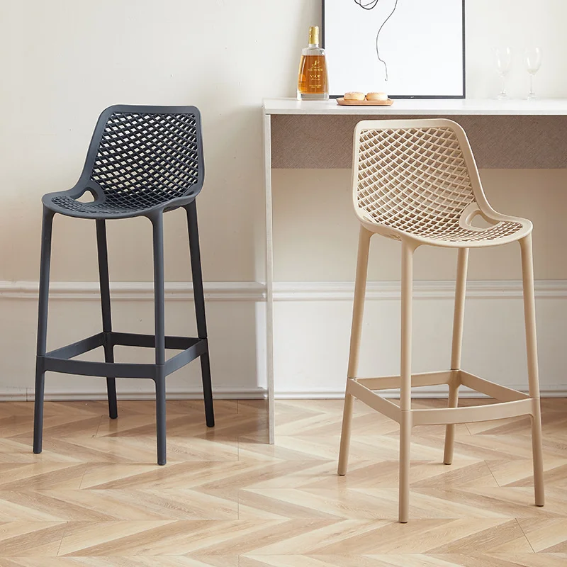 

Nordic Fashion Furniture for Home Creative Hollow Out Chairs for Kitchen High Backrest Dining Chairs Bearing 250kg Bar Chair