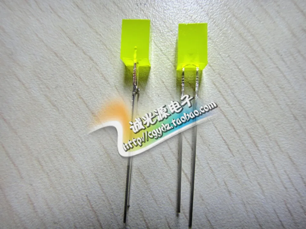 노란색 조명 5X5X7 LED 5*5*7 LED 램프 발 길이가 없는 매우 밝은 사각형