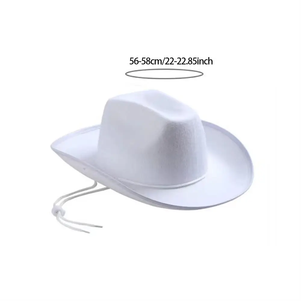 Cowboy Hat Felt Princess Hat Performance Bound Western Cowgirl Hat Bachelorette Birthday Party Costume Accessory 6
