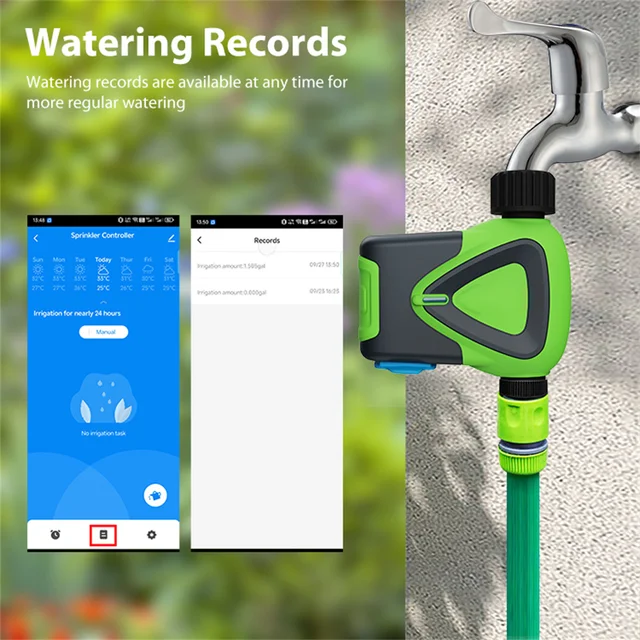 Tuya WIFI Smart Irrigation System Timer Water Valve IP65 Waterproof Auto Drip Irrigation Controller Smart Home Watering Control 6