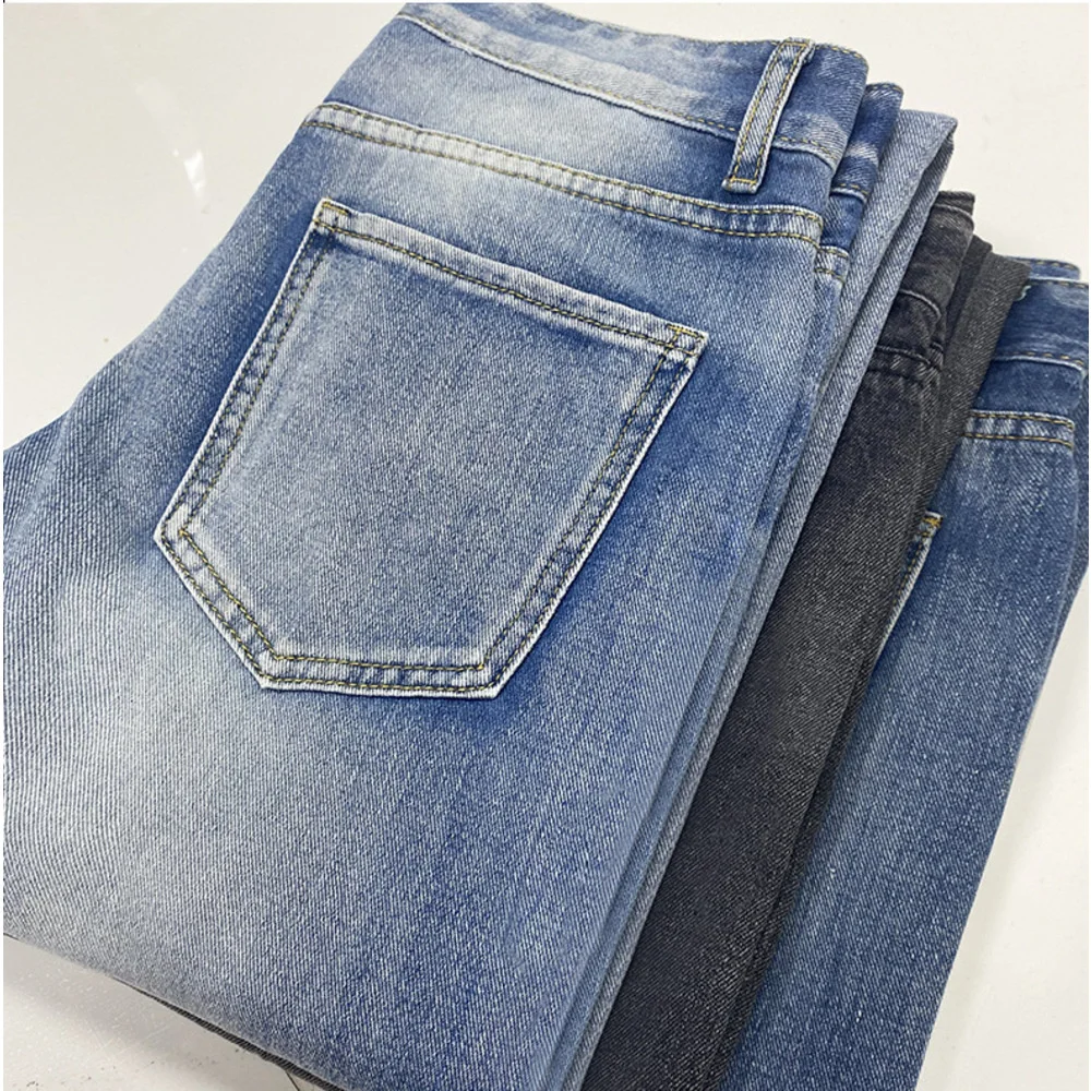 Pantalones vaqueros mujer denim con efecto desgastado casual_voghion.com