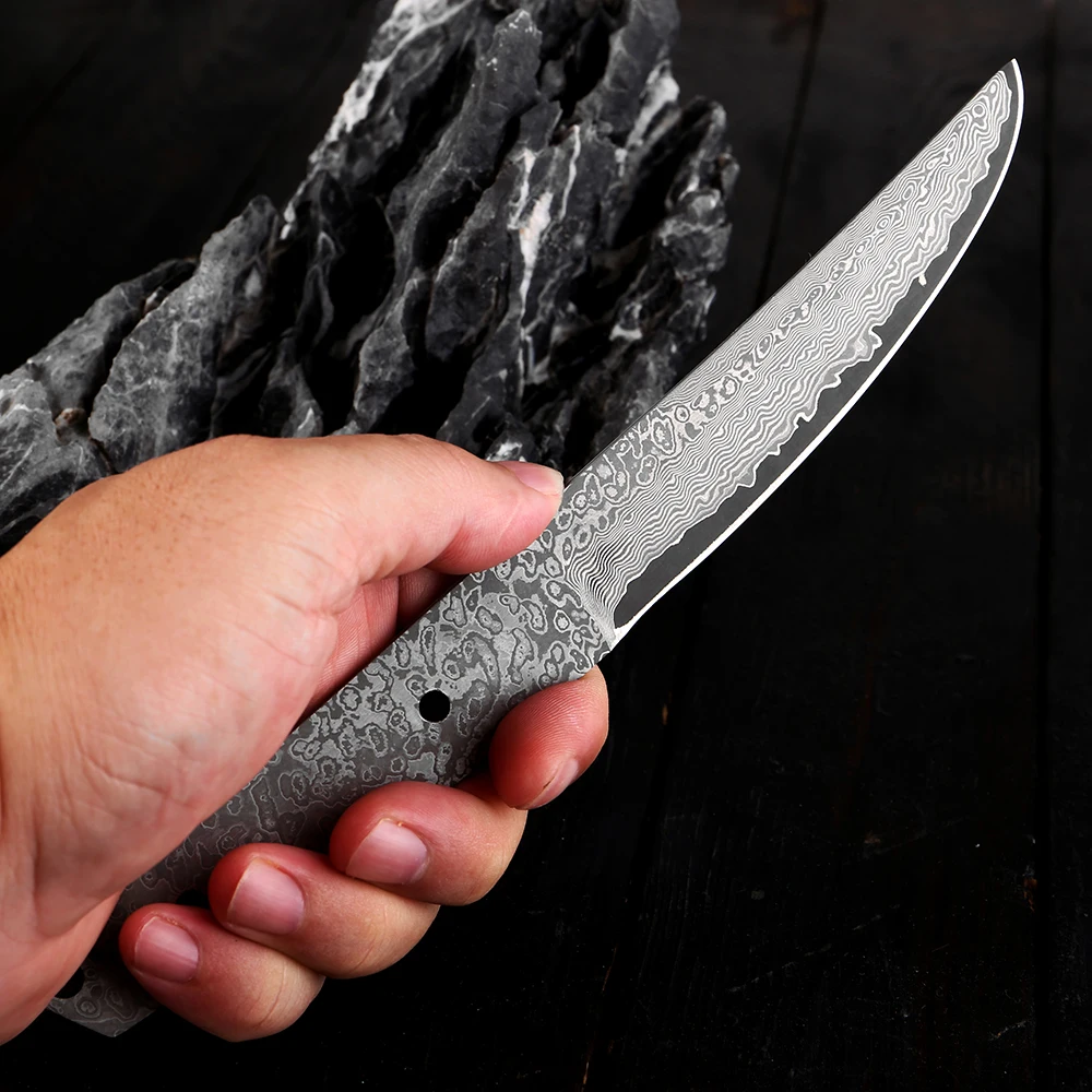 Handmade Damascus Steel Knife (Blank Blade) 