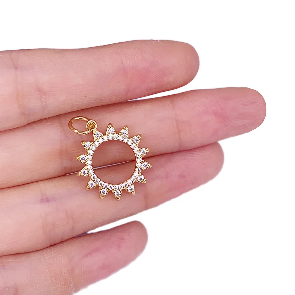 

Модные подвески в форме сердца/солнца/черепа/Креста/Девы Марии, позолоченные кулоны с фианитами, ожерелье, браслет, ювелирные изделия, аксессуары для женщин