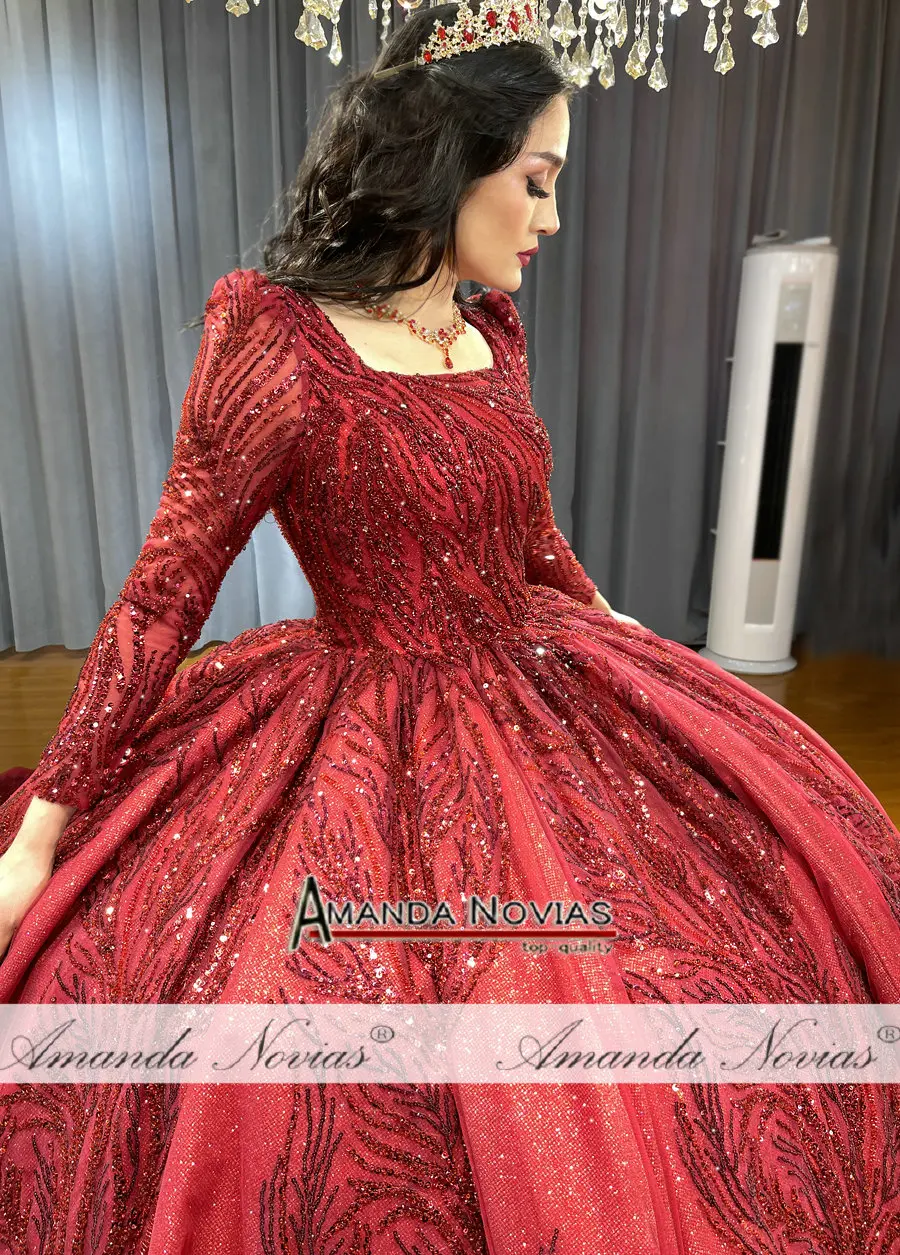 Luxurious Red Quinceanera Dress,Red Ball Gown,Red Sweet 16 Dress Y2338 –  Simplepromdress