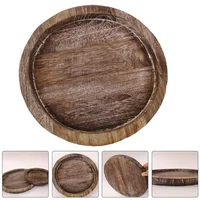 Rustic Wooden Tray Candle Holder for Farmhouse Dinning Table Kitchen Countertop Coffee Table Organizer Home Decor Wedding 1