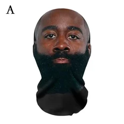 3D Printed Full Face Mask - Hip Hop Fashion Balaclava for Role Play and Cosplay (WHITE)