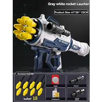 Kids Rocket Launcher Electric Toy Gun Bazooka Shooting with Voice Light Smoke Howitzer Soft Bullet Gun Boys Birthday Gifts 1