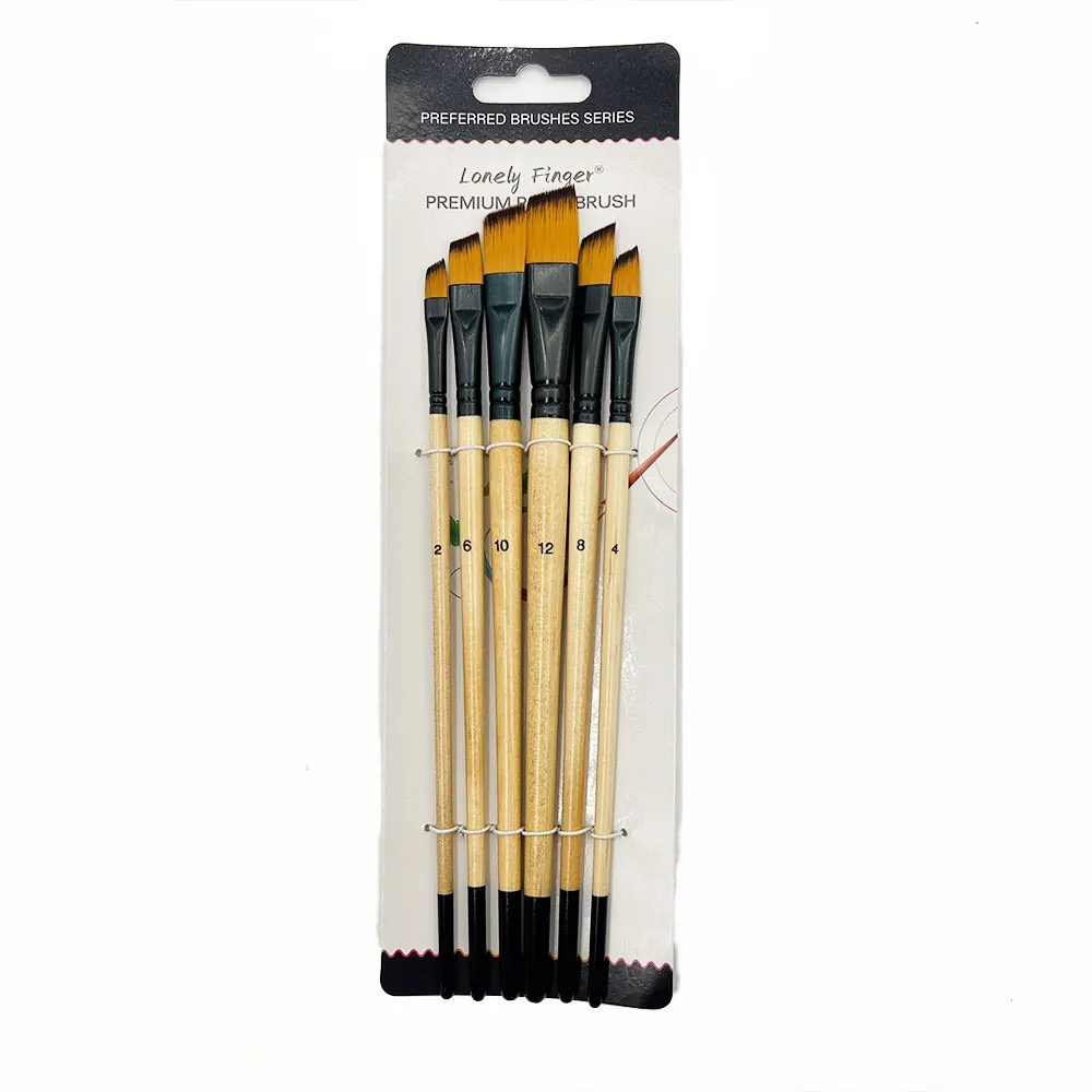 6 PCS Artist Paint Brush Set, Craft Paint Brushes for Oil, Watercolour, Gouache, Art Supplies Paintbrushes for Artists - 4