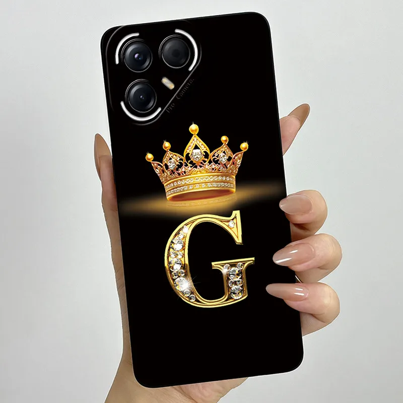 Luxury Crown Letter Silicone Soft Phone Case - Shockproof Back Cover