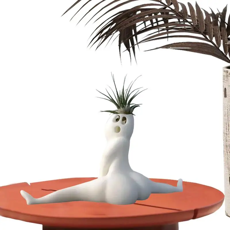 Divertente Big Booty Ghost Planter Big Booty Air Plant Display Succulente Fioriera Decorazione Vasi Per Piante Regalo Divertente Scherzo