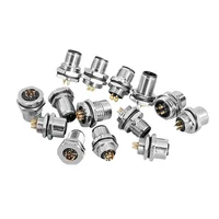 M12 male and female socket  4 5  8  pins weld IP67/68 Install front/rear panel waterproof circular connectors 6