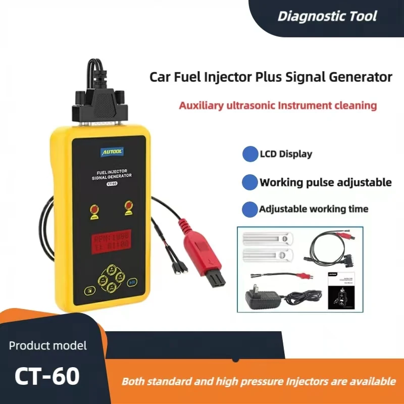 

Car Fuel Injector Pulse Signal Generator Auxiliary Ultrasonic lntrument Cleaning Tool Testing High Voltage PulseFault Detector
