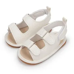 Premium Infant Summer Sandals with Anti-Slip Rubber Soles - 6-12 months (White)