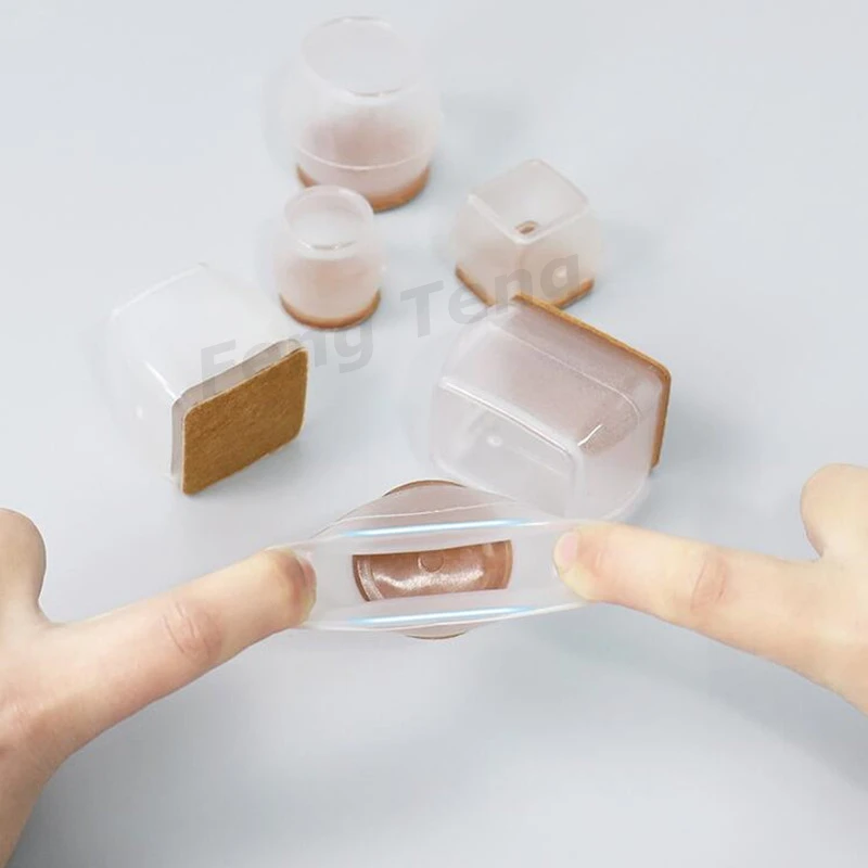 Description Picture 5 of itemmultiple sizes colour Non-Slip chair cover leg caps rubber feet Floor protector pads Legs for furniture Adhesive felt Home Decor