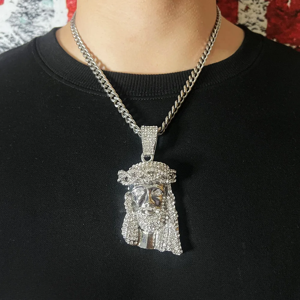 Ulj-男性と女性のためのヒップホップラッパー,人気のネックレス,宗教的