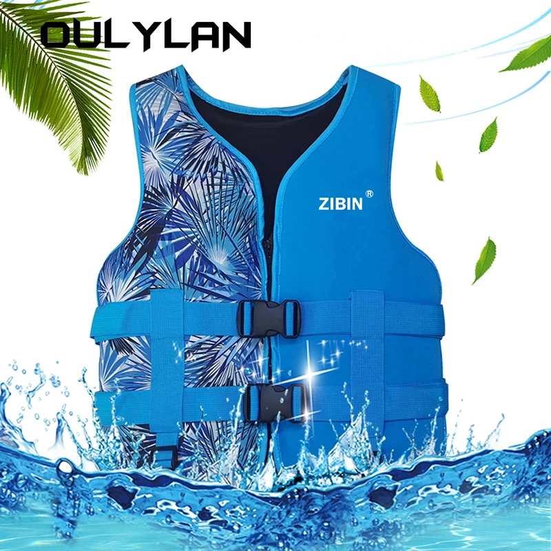 Oulylan Neoprene Life Jacket for Adult Children New Water Sport Buoyancy Jacket Life Vest Swimming Boating Skiing Driving Vest