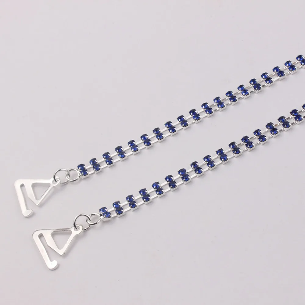 Metallic Bra Shoulder Decorative Strap Rhinestone Detachable Multi-color Bra Straps Shoulder Lingerie Accessories Women Elegant