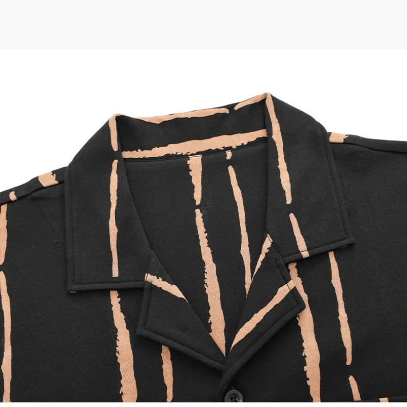 2024 New Couple Pajamas Spring Autumn Women's Cotton Long-Sleeved Striped High-Grade Homewear Men's Plus Size Sleepwear Suit