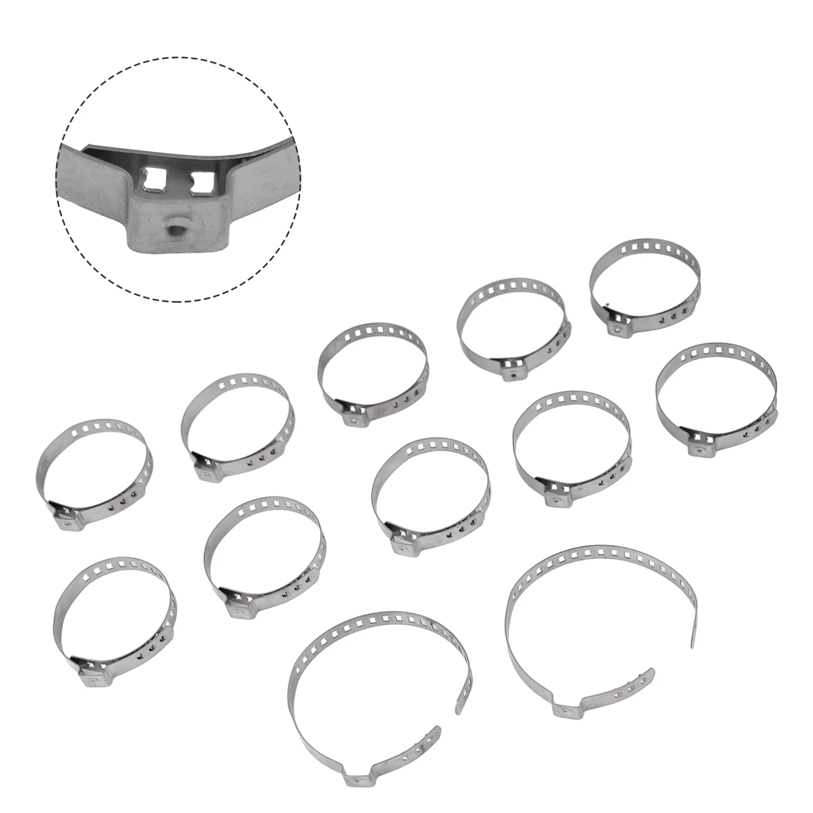 

12Pcs Universal Axle CV Joint Boot Clamp Kit Stainless Steel Driveshaft CV Boot Crimp Clips Adjustable 25-50mm 50-120mm